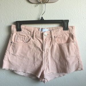 KENDALL & KYLIE CORDUROY SHORTS BLUSH PINK 18